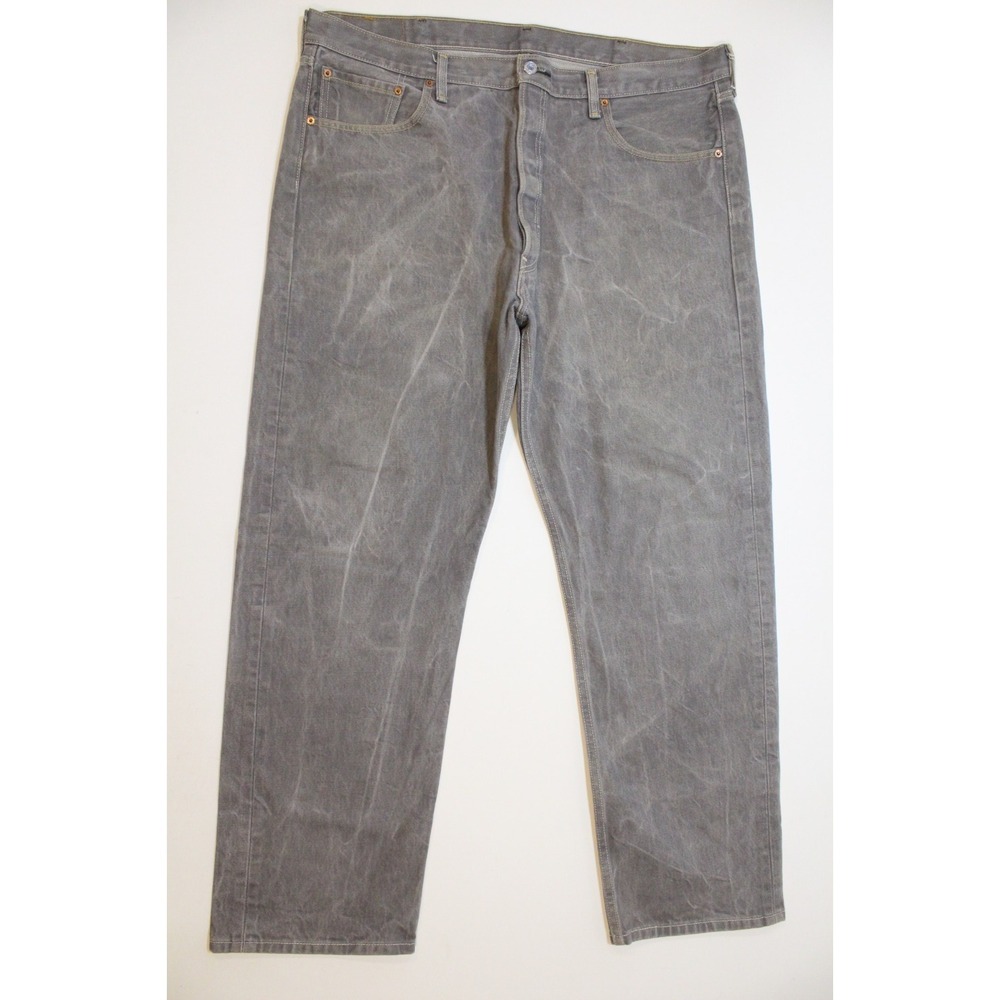 Levis 501 Men's Denim Jeans Size 40x32 Straight Leg Classic Fit Silver Gray